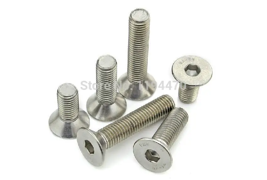 100pcs/Lot Metric M2 304 Stainless Steel A2 Flat Countersunk Head Hex Socket Cap Screw Bolt DIN7991
100pcs/Lot Metric M2 304 Stainless Steel A2 Flat Countersunk Head Hex Socket Cap Screw Bolt DIN7991