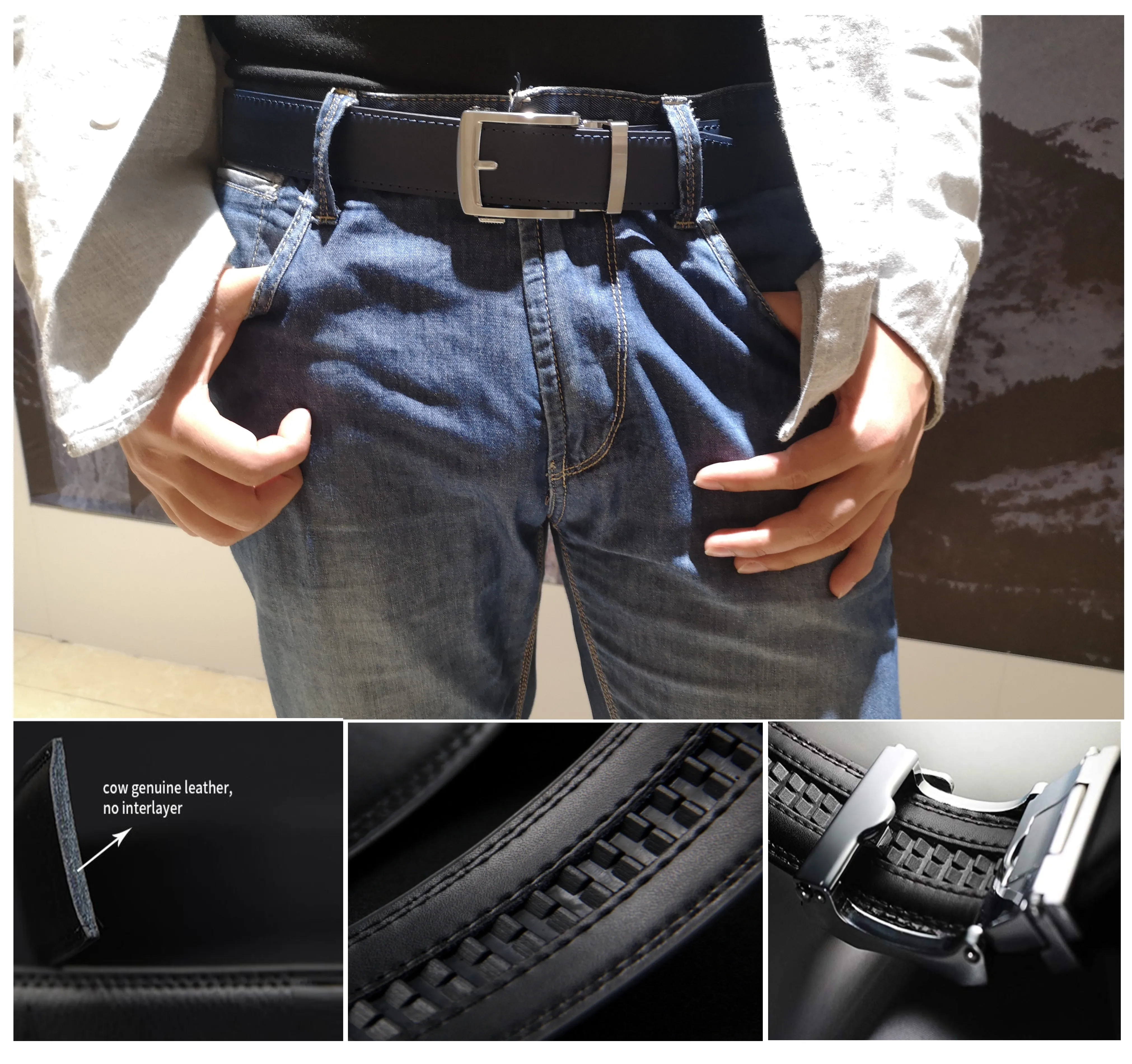 Famous Brand Belt Men Top Quality Genuine Luxury Leather Belts for Men Strap Male Metal Blue Leather Automatic Buckle Belts Men
Famous Brand Belt Men Top Quality Genuine Luxury Leather Belts for Men Strap Male Metal Blue Leather Automatic Buckle Belts Men