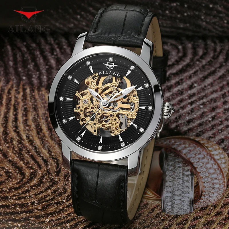 AILANG New Sports Watch Men Skeleton Automatic Mechanical Watches Gold Skeleton Vintage Man Wrist Watch Top Brand Luxury A082
AILANG New Sports Watch Men Skeleton Automatic Mechanical Watches Gold Skeleton Vintage Man Wrist Watch Top Brand Luxury A082