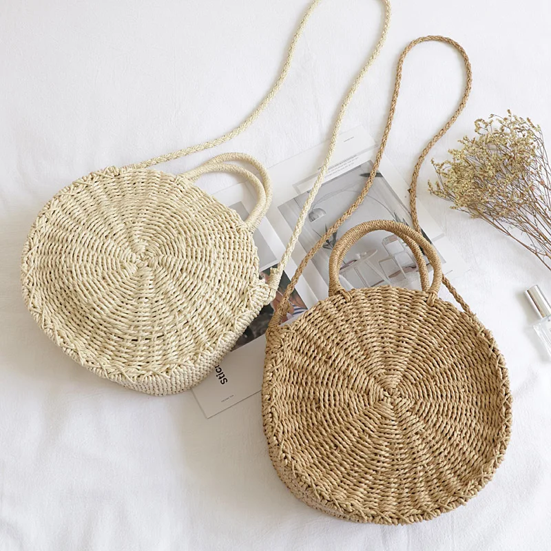 Fashion Designer Female Handbag Hand-Woven Retro Women Straw Shoulder Bag Round Handbag Boho Summer Beach Messenger Bags Totes
Fashion Designer Female Handbag Hand-Woven Retro Women Straw Shoulder Bag Round Handbag Boho Summer Beach Messenger Bags Totes