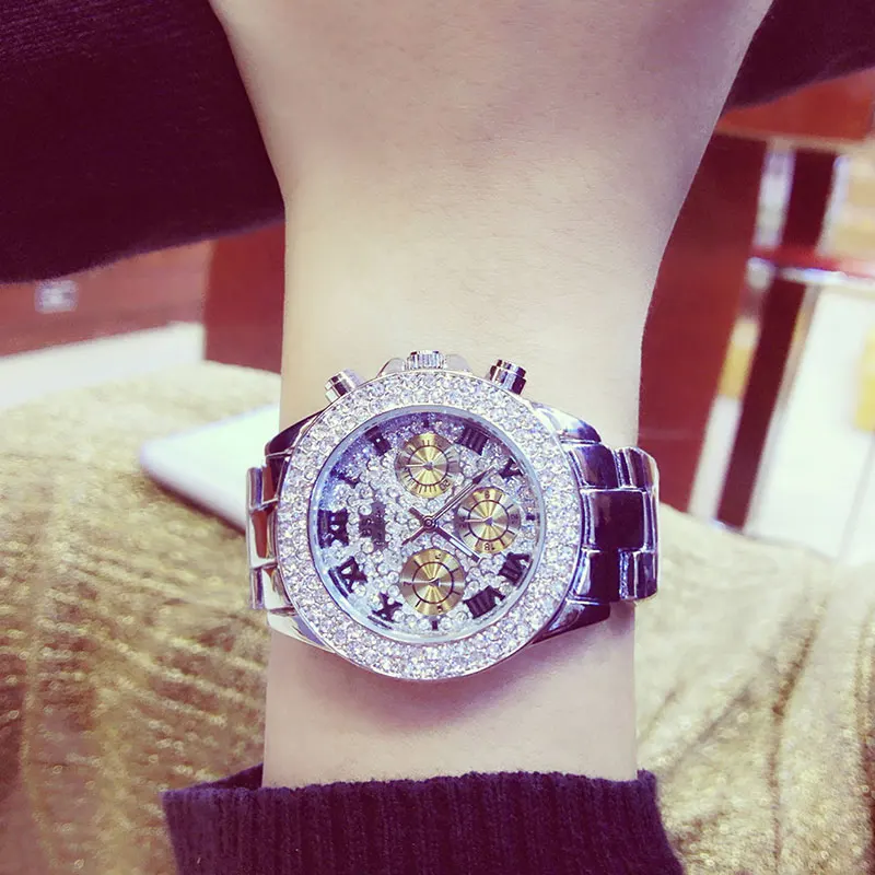Watches Women Fashion Ladie Steel Crystal Rhinestone Woman Watch Sparkling Shining Large Dial Watch Brand watches relojes
Watches Women Fashion Ladie Steel Crystal Rhinestone Woman Watch Sparkling Shining Large Dial Watch Brand watches relojes