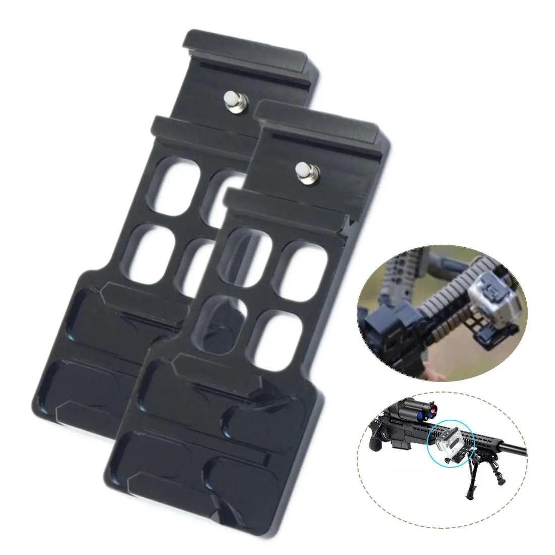 Крепление для камеры Picatinny Weaver 20 мм боковое направляющей Gopro 3/3 +/4 зажим соединения