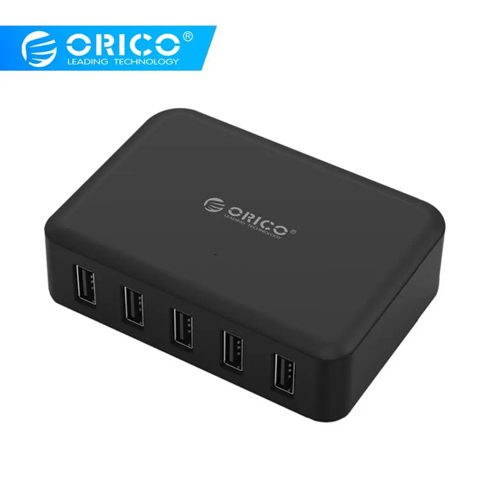 ORICO 5 портов USB зарядное устройство 5V7. 8A39W умное супер для путешествия EU/US/UK вилка