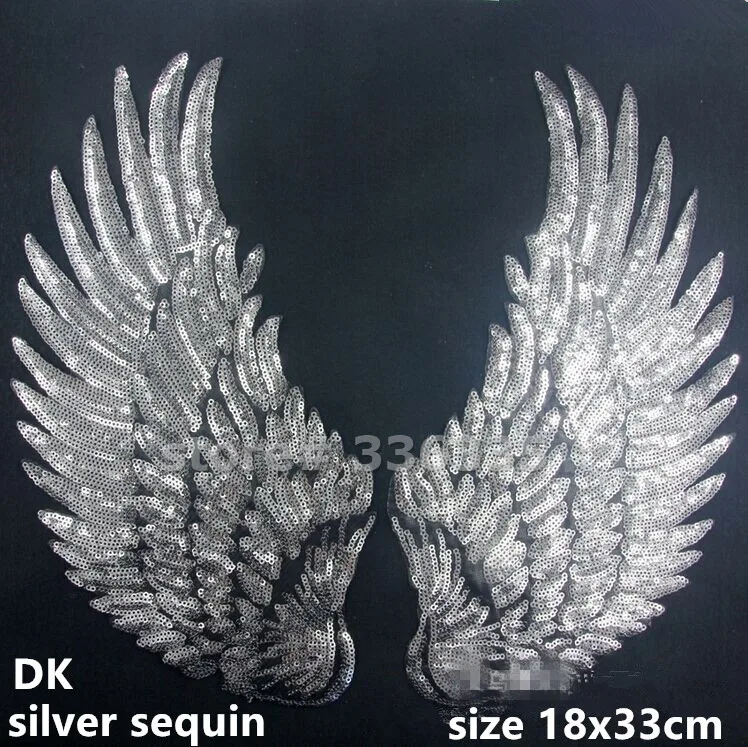 33 x18cm 10 pairs silver Sequin wing sparkling sew on patch shine biker vest patch embroidered Badge Jacket Motorcycle applique
33 x18cm 10 pairs silver Sequin wing sparkling sew on patch shine biker vest patch embroidered Badge Jacket Motorcycle applique