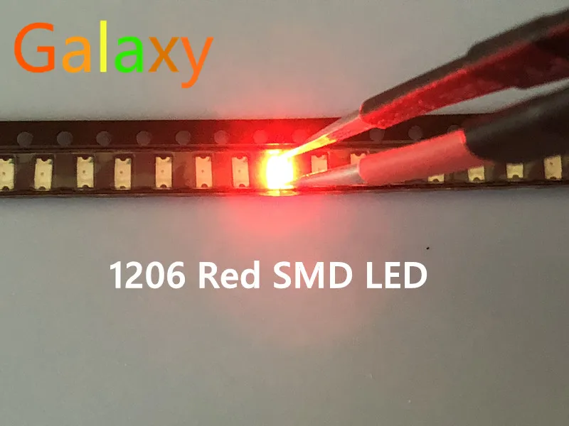 Бесплатная доставка 1206 красный светоизлучающий диод SMD СВЕТОДИОДНЫЙ 3216 диоды 620