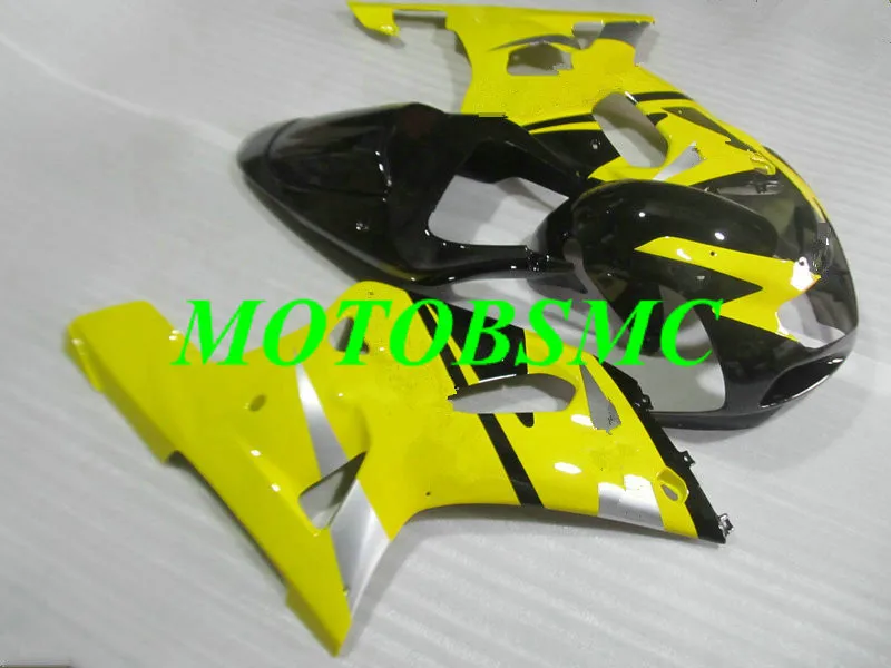 Комплект обтекателей на заказ для GSXR600 750 K1 01 02 03 GSXR 600 GSXR750 2001 2002 2003 ABS желто черные