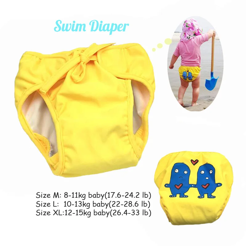 Baby Swim Nappy Waterproof Adjustable Swimming Pants for 8KG-15KG Infant Boys and Girls Cartoon Swimwear Diapers | Мать и ребенок