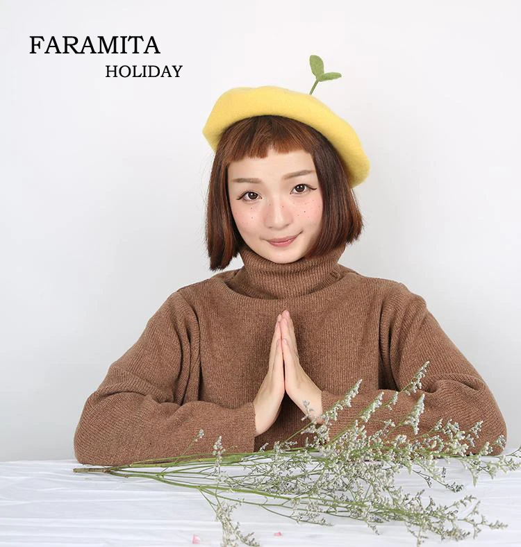 Faramita Holiday Cute Budlet Green Plant Wool Felt Beret Manual Women Party Fashion Lovely Hat Girls Hand Made Berets for Female
Faramita Holiday Cute Budlet Green Plant Wool Felt Beret Manual Women Party Fashion Lovely Hat Girls Hand Made Berets for Female