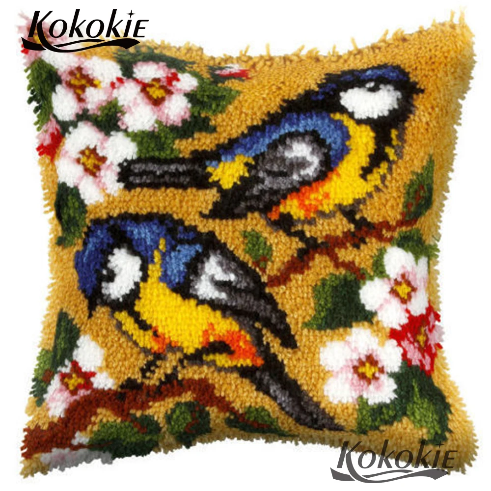 Crocheting Rug Kits latch hook rug pillow cartoon Handmade 3d Embroidery birds Unfinished Pillowcase
Crocheting Rug Kits latch hook rug pillow cartoon Handmade 3d Embroidery birds Unfinished Pillowcase
