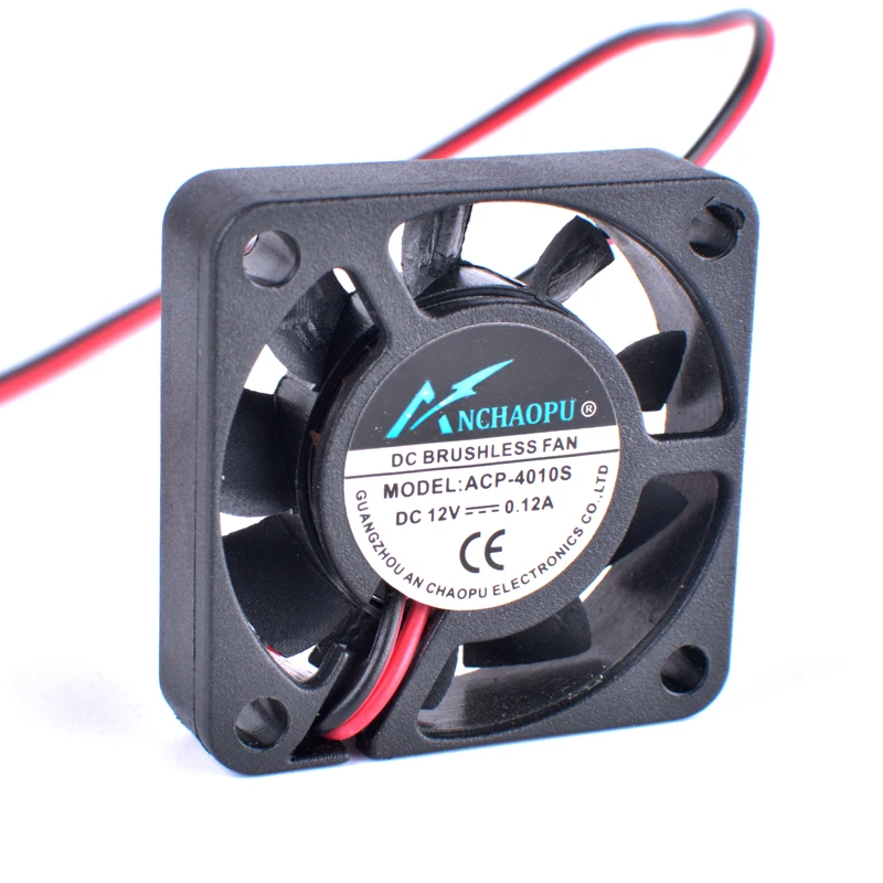 

ANCHAOPU 4cm 40mm fan 40x40x10mm 4010 DC12V 0.12A 2 wires cooling fan for motherboard north and south bridge chip and chassis