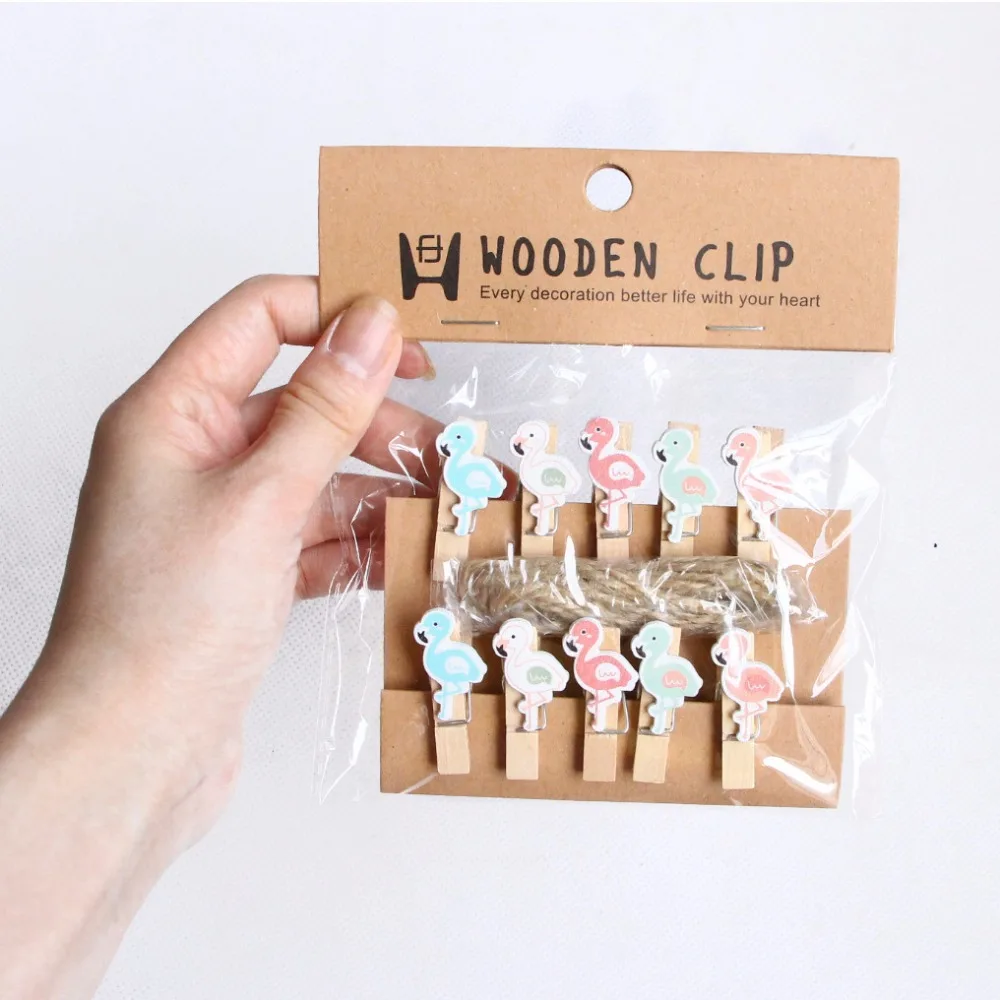 10Pcs/Set Cute Kawaii Flamingo Wooden Clip Photo Clothespin Craft Clips Party Decoration Clip with Hemp Rope
10Pcs/Set Cute Kawaii Flamingo Wooden Clip Photo Clothespin Craft Clips Party Decoration Clip with Hemp Rope