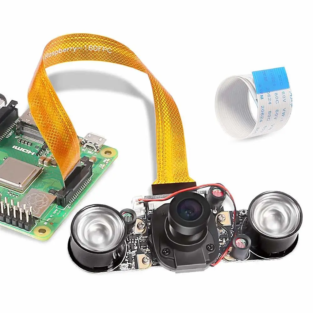 Raspberry pi 2 3 Model B B+ Zero W Camera Night Vision Camera 5MP OV5647 Webcam Video 1080p 2pcs Infrared LED Automatic IR-Cut
Raspberry pi 2 3 Model B B+ Zero W Camera Night Vision Camera 5MP OV5647 Webcam Video 1080p 2pcs Infrared LED Automatic IR-Cut