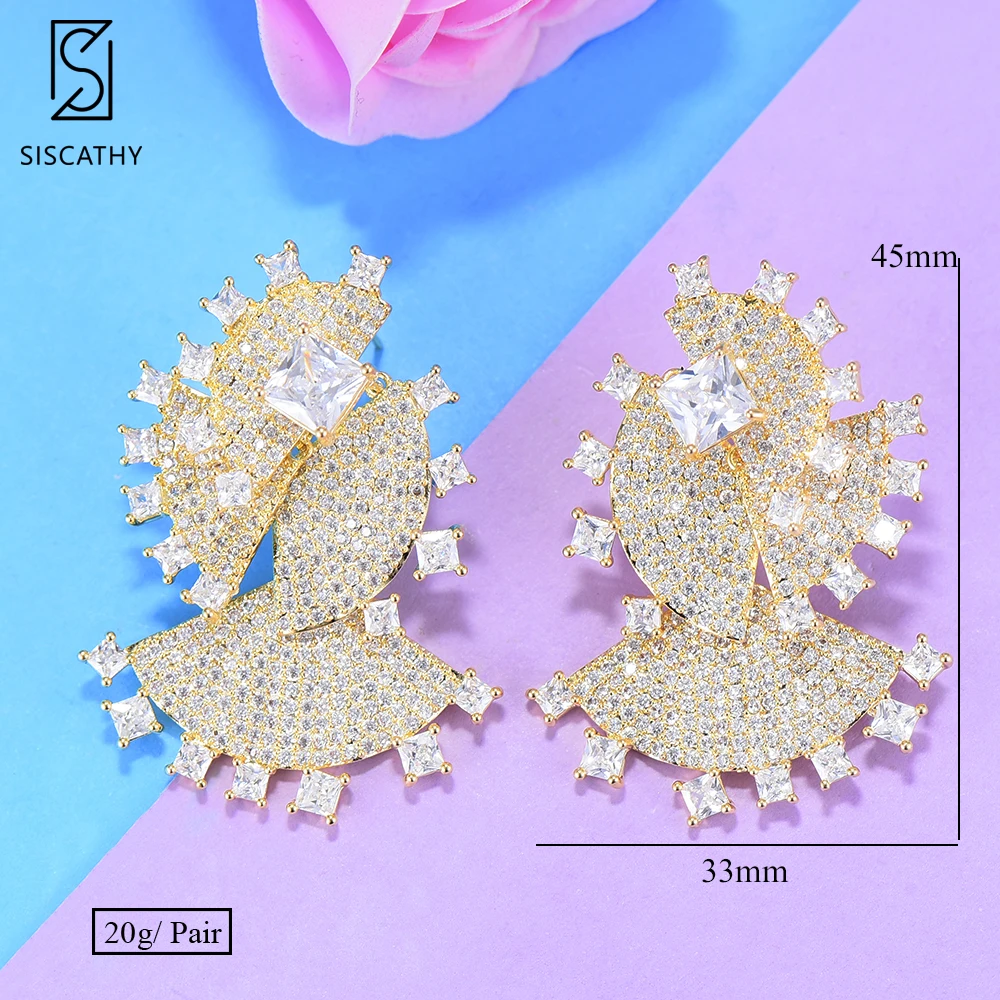 2019 Trendy Elegant Cubic Zirconia Stud Earrings Women Statement Wedding Earrings Fashion Jewelry Gift for Wife Mom Girlfriend
2019 Trendy Elegant Cubic Zirconia Stud Earrings Women Statement Wedding Earrings Fashion Jewelry Gift for Wife Mom Girlfriend
