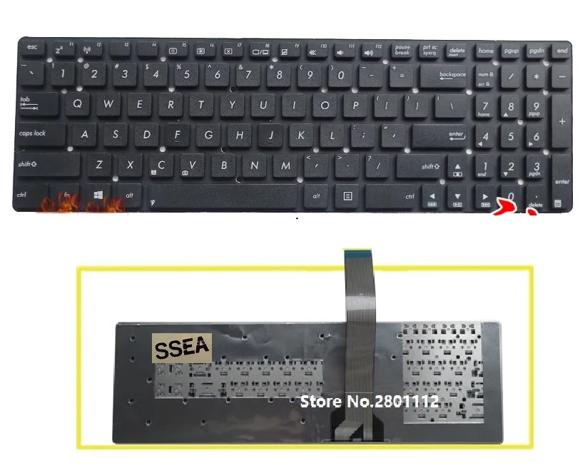 SSEA новая клавиатура для ноутбука ASUS K55 K55A K55N K55V A55 A55V K55VJ K55VM K55VD K55VJ K55DE K55DR без рамки
SSEA новая клавиатура для ноутбука ASUS K55 K55A K55N K55V A55 A55V K55VJ K55VM K55VD K55VJ K55DE K55DR без рамки