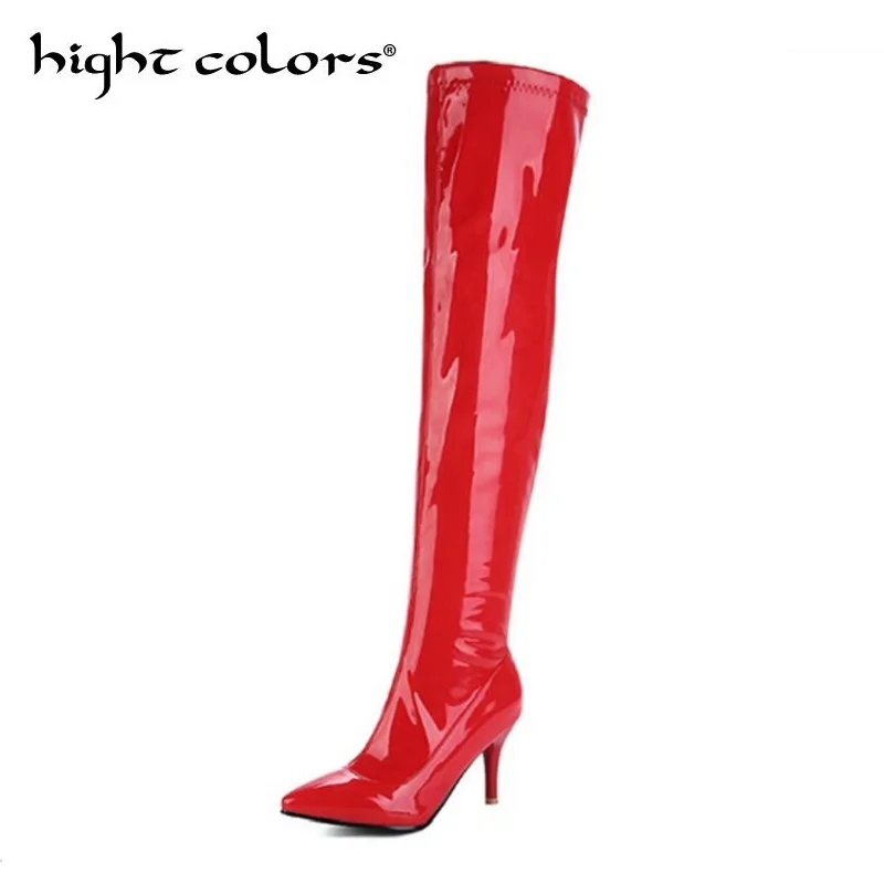New Fashion Sexy 9 CM Women's High Heel Stilettos Slim Solid Over The Knee Boot Plus Size 48 Stretch Thigh High boot Shoes Woman
New Fashion Sexy 9 CM Women's High Heel Stilettos Slim Solid Over The Knee Boot Plus Size 48 Stretch Thigh High boot Shoes Woman