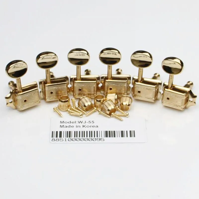 Wilkinson Deluxe 6 Inline Vintage Tuners for ST Tele GUITAR OR SIMILAR WJ-55 Golden
Wilkinson Deluxe 6 Inline Vintage Tuners for ST Tele GUITAR OR SIMILAR WJ-55 Golden