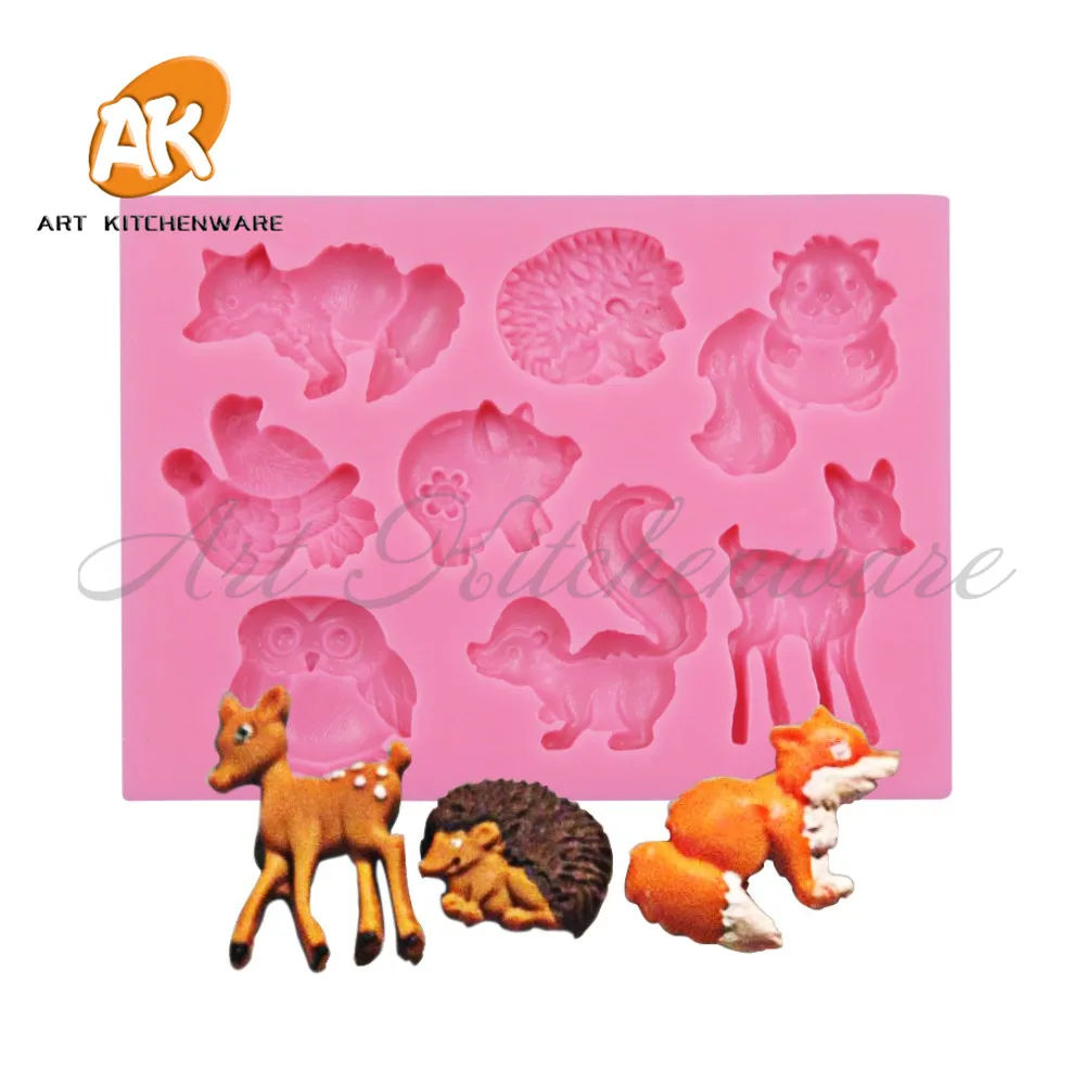 Animal Chocolate Silicone Mold Fondant Molds Squirre/Hedgehog/Deer Mould Cake Tools Sugarcraft Mold Bakeware Cupcake Mold SM-362
Animal Chocolate Silicone Mold Fondant Molds Squirre/Hedgehog/Deer Mould Cake Tools Sugarcraft Mold Bakeware Cupcake Mold SM-362