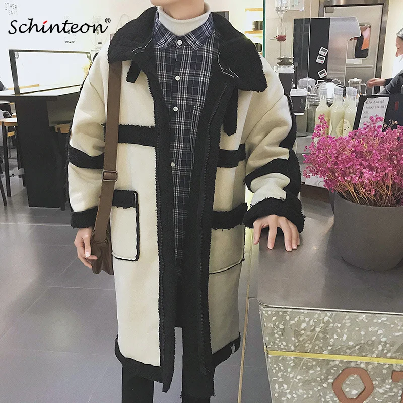 2018 Schinteon мужская кожаная теплая зимняя Длинная Куртка Свободная верхняя одежда из искусственной овечьей шерсти сращенная замша повседневн...
2018 Schinteon мужская кожаная теплая зимняя Длинная Куртка Свободная верхняя одежда из искусственной овечьей шерсти сращенная замша повседневн...