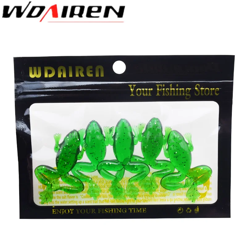 5Pcs Wobbler Silicone Bait Soft Frog Fishing Lure 50mm/3g Isca Artificial Fresh Water Crankbait Rubber Worm Sea Fishing Bait
5Pcs Wobbler Silicone Bait Soft Frog Fishing Lure 50mm/3g Isca Artificial Fresh Water Crankbait Rubber Worm Sea Fishing Bait
