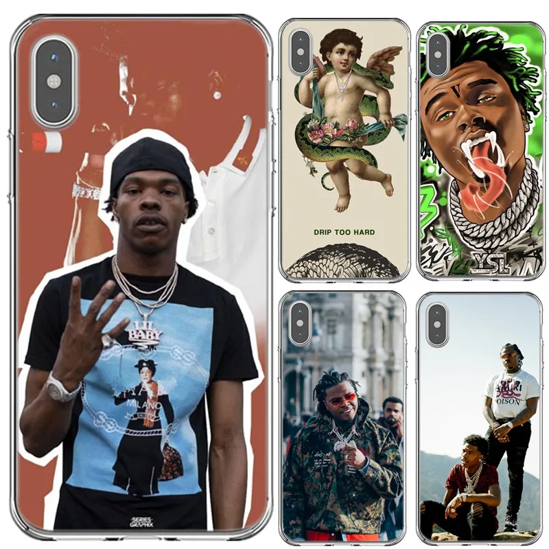 Чехол накладка из силикона и ТПУ для телефона Lil Baby & Gunna iPhone 11 Pro Max X 2019 SE 5 6 6s plus 7 8 Plus