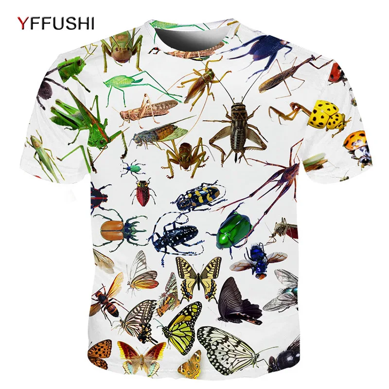 Мужская футболка с принтом насекомых YFFUSHI, уникальная футболка с 3D принтом для мужчин и женщин, летние футболки для мужчин размера плюс 5XL
Мужская футболка с принтом насекомых YFFUSHI, уникальная футболка с 3D принтом для мужчин и женщин, летние футболки для мужчин размера плюс 5XL