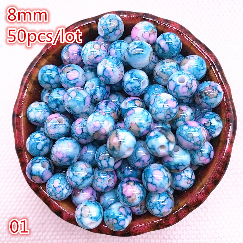 NEW 50pcs 8mm Flowering Round Acrylic Beads Loose Spacer Beads for Jewelry Making DIY Bracelet #01
NEW 50pcs 8mm Flowering Round Acrylic Beads Loose Spacer Beads for Jewelry Making DIY Bracelet #01