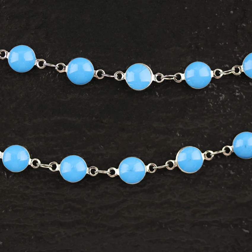 7mm,Blue Lampwork Glass Flat Round Beads Chains,Silver Plated Copper Links Jewelry for Bracelets Necklace
7mm,Blue Lampwork Glass Flat Round Beads Chains,Silver Plated Copper Links Jewelry for Bracelets Necklace