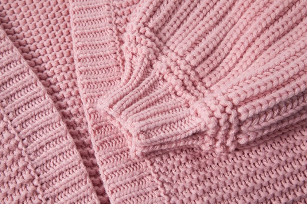 Женский свободный кардиган ручной работы плотный вязаный свитер с