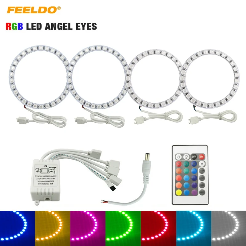 FEELDO 2X80mm 2X90mm Car RGB LED Angel Eyes Halo Ring Light Kit Wireless Remote Control for Hyundai Sonata(06-07) Multi-Color
FEELDO 2X80mm 2X90mm Car RGB LED Angel Eyes Halo Ring Light Kit Wireless Remote Control for Hyundai Sonata(06-07) Multi-Color