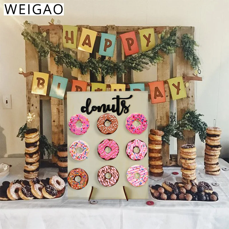 Wooden Donut Wall Stand Doughnut Holder Baby Shower Kid Birthday Party Decor Donut Party Decoration Wedding Event Party Supplies
Wooden Donut Wall Stand Doughnut Holder Baby Shower Kid Birthday Party Decor Donut Party Decoration Wedding Event Party Supplies