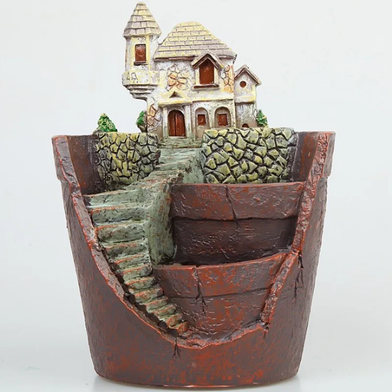 Resin Flower Pot Succulent Plants Pots Pastoral Garden Bonsai Planter Micro Landscape flowerpot Garden Nordic Home Decoration
Resin Flower Pot Succulent Plants Pots Pastoral Garden Bonsai Planter Micro Landscape flowerpot Garden Nordic Home Decoration