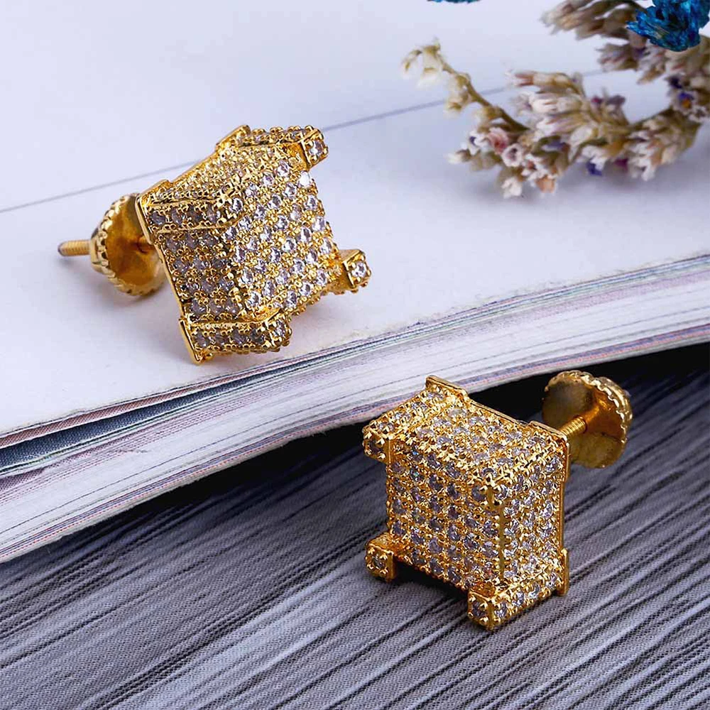 New Best Selling Iced Out Bling Micro Pave Cubic Zircon Copper Square Stud Earrings Hip Hop Men & Women Jewelry
New Best Selling Iced Out Bling Micro Pave Cubic Zircon Copper Square Stud Earrings Hip Hop Men & Women Jewelry