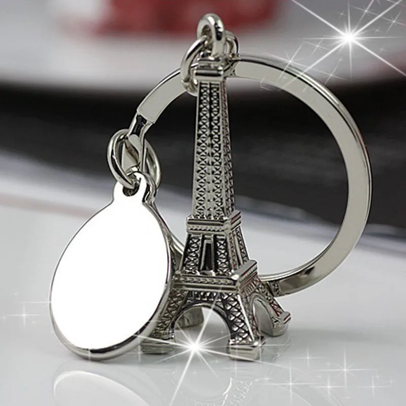

Mini Eiffel Tower Model Keychain Bag Pendant Keyring Keyfob Key Chain Jewelry Gifts On Car Key Ring Auto Accessories Creative