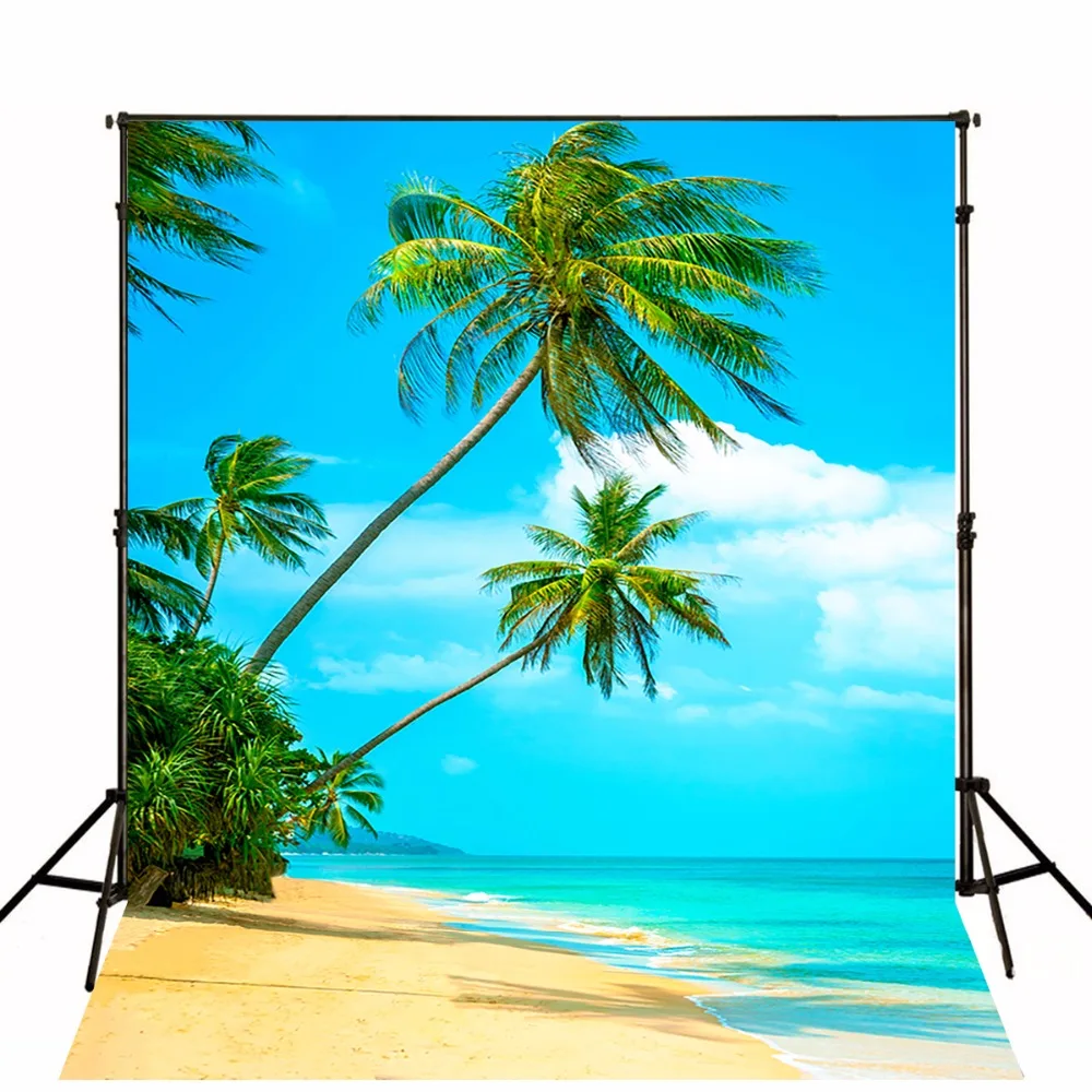 Виниловый фон для фотосъемки с изображением морского пляжа|children background|backgrounds for