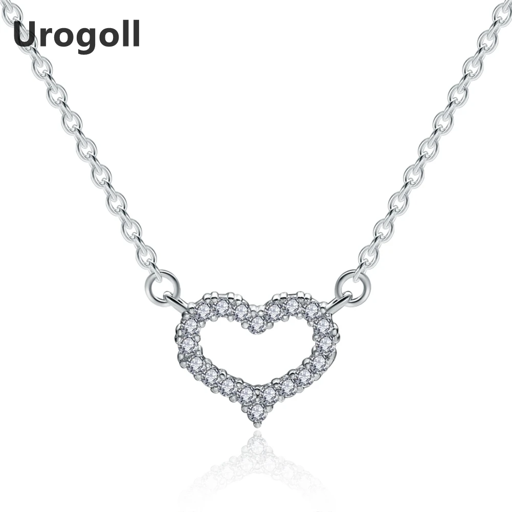 New Heart Necklace 925 Sterling Silver Jewelry White Crystal Little Heart Pendant Necklaces Women Fashion Jewelry Gift Wholesale
New Heart Necklace 925 Sterling Silver Jewelry White Crystal Little Heart Pendant Necklaces Women Fashion Jewelry Gift Wholesale