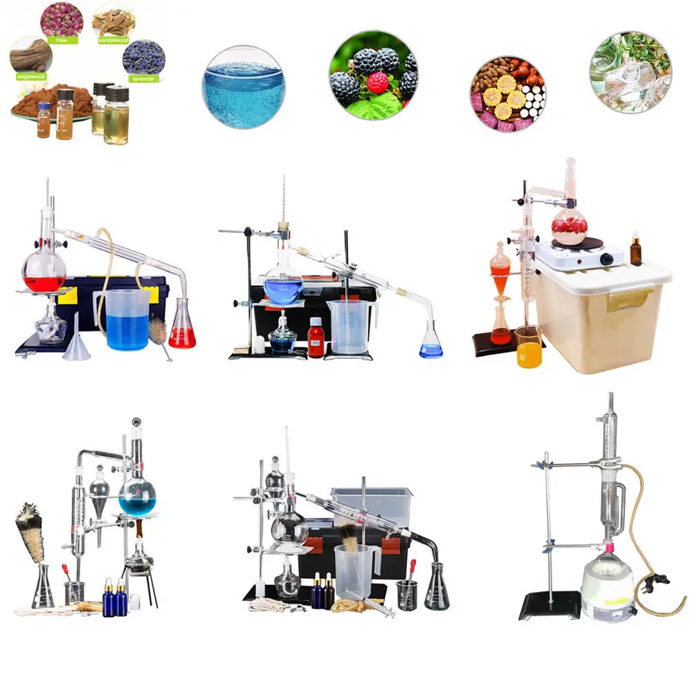 New 500ml Total Lab Essential Oil Distillation Apparatus Water Distiller Purifier Glassware Kits w/Condenser Pipe
New 500ml Total Lab Essential Oil Distillation Apparatus Water Distiller Purifier Glassware Kits w/Condenser Pipe