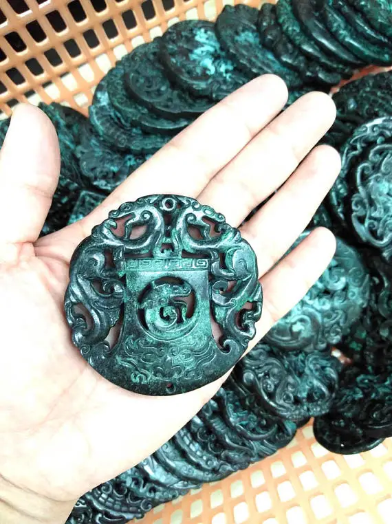 Shop Sale --6pcs Brown Old Jade 70mm 2.8inch Ancient Jade Pendant Rare Animals Round Disc Carved teal blue mixed jewelry pendant
Shop Sale --6pcs Brown Old Jade 70mm 2.8inch Ancient Jade Pendant Rare Animals Round Disc Carved teal blue mixed jewelry pendant
