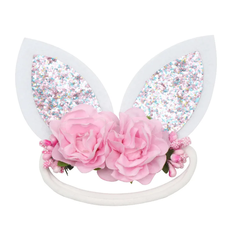 12pcs Boutique Cute Glitter Rabbit Ears Nylon Headbands Solid Artifical Flower Soft Hairdbands Fashion Easter Hair Accessories
12pcs Boutique Cute Glitter Rabbit Ears Nylon Headbands Solid Artifical Flower Soft Hairdbands Fashion Easter Hair Accessories