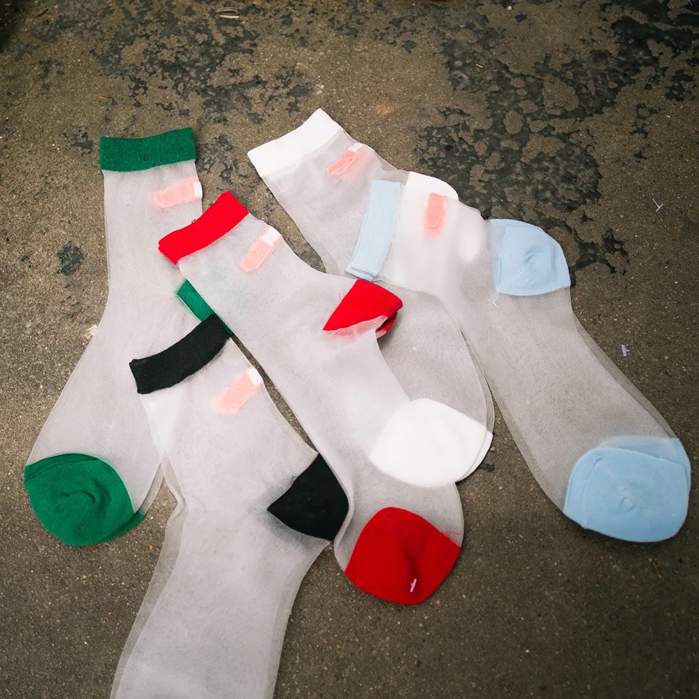 1pair GIRLS socks thin 5 colors Transparent band-aid sock Silk Stretch Band Aid Transparent Crystal Socks Women Silk Socks
1pair GIRLS socks thin 5 colors Transparent band-aid sock Silk Stretch Band Aid Transparent Crystal Socks Women Silk Socks