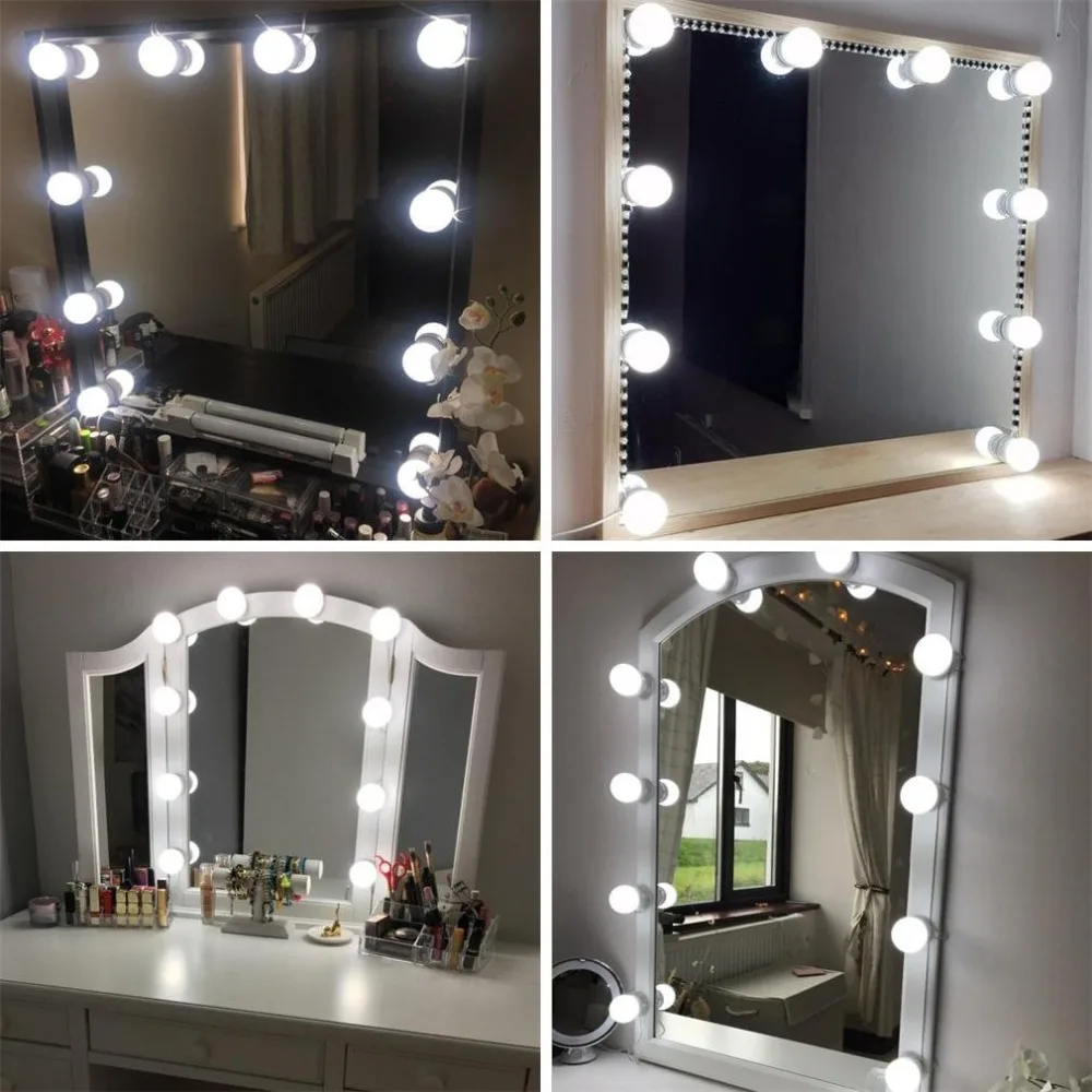 Makeup Vanity mirror Light 12V 6 10 12 Bulbs Kit for Dressing Table Hollywood Mirror Wall Lamp Bulb Chain Stepless Dimmable
Makeup Vanity mirror Light 12V 6 10 12 Bulbs Kit for Dressing Table Hollywood Mirror Wall Lamp Bulb Chain Stepless Dimmable