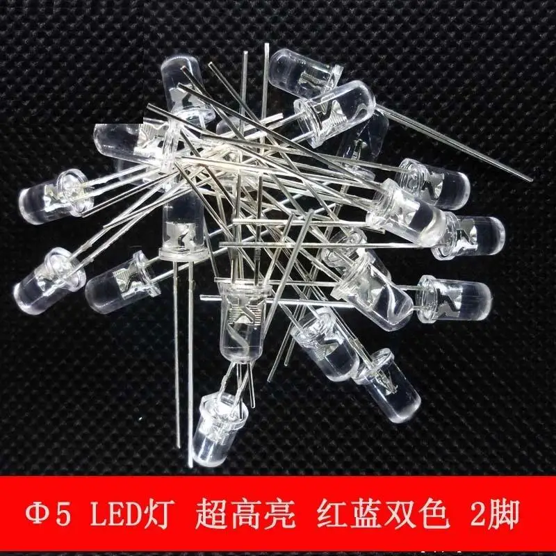 1000pcs/lot 5MM LED alternating red and blue lights flashing dual color super bright LED light-emitting diode 2 fe
1000pcs/lot 5MM LED alternating red and blue lights flashing dual color super bright LED light-emitting diode 2 fe