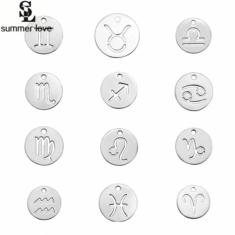 DIY 316L Stainless Steel Round 12 Zodiac Sign Charms Constellation Charm Pendant Never Fade For Bracelet Making 20Pcs/Lot
DIY 316L Stainless Steel Round 12 Zodiac Sign Charms Constellation Charm Pendant Never Fade For Bracelet Making 20Pcs/Lot
