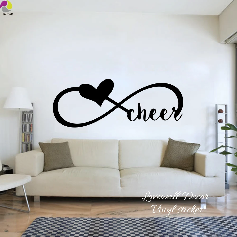 Бесконечность Cheer Quote Настенная Наклейка для спальни детская комната восхищение