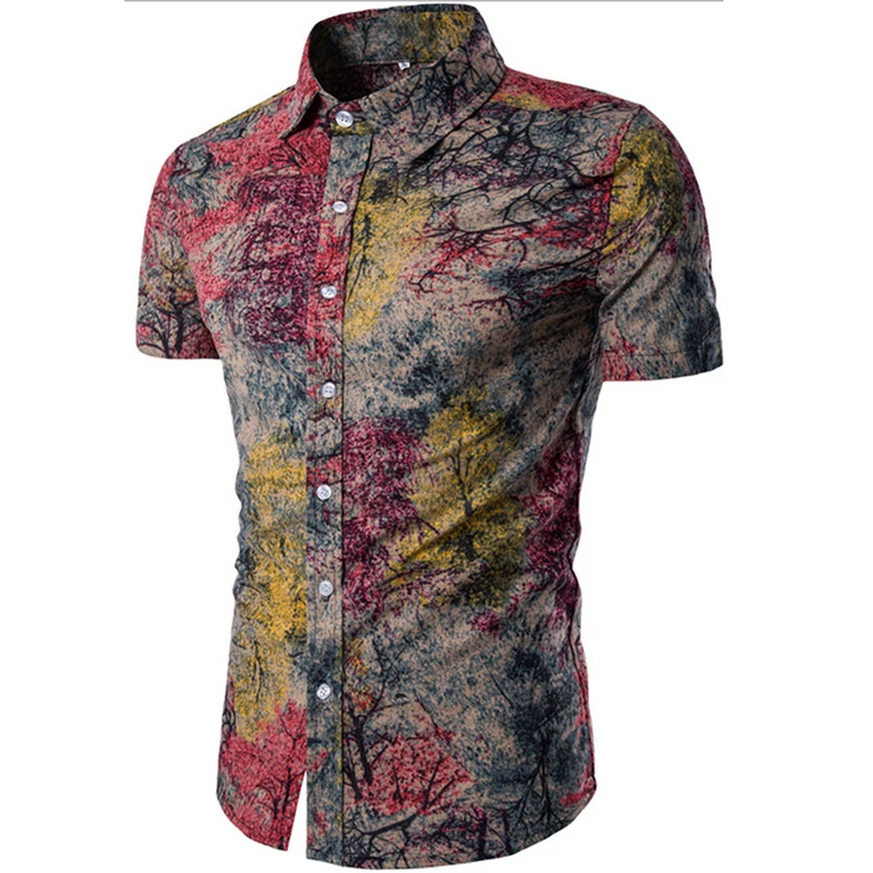 2021 Summer New Fashion Printed Mens Casual Short-sleeved Shirt Mens Dress Shirts Fine Linen Cotton
2021 Summer New Fashion Printed Mens Casual Short-sleeved Shirt Mens Dress Shirts Fine Linen Cotton