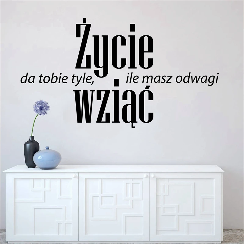 Poland Positive Quotes Wall Stickers Home Office Art Decor , Life Give You Courage Take Vinyl Wall Decals Art Mural
Poland Positive Quotes Wall Stickers Home Office Art Decor , Life Give You Courage Take Vinyl Wall Decals Art Mural