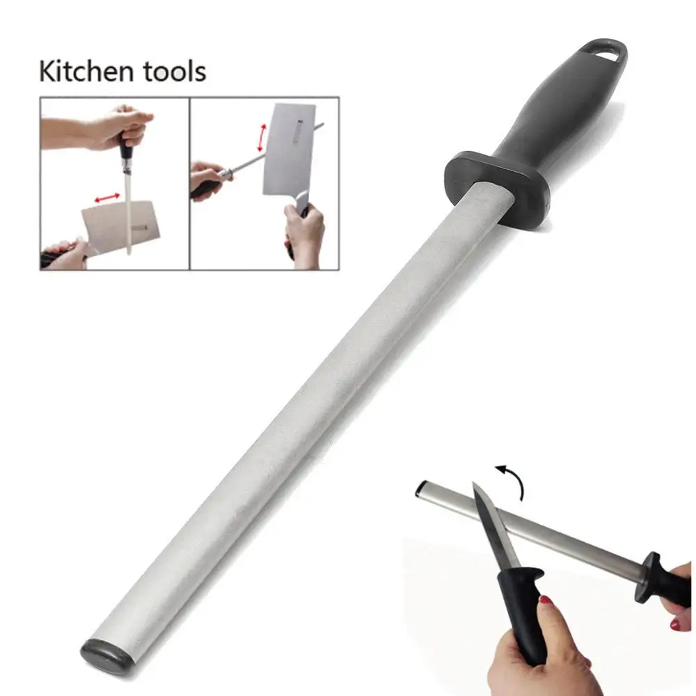 Diamond Knife Sharpener Steel Oval Sharpener600# Steel Professional Chef Knife Sharpener Knife Sharpening Rod ABS Handle
Diamond Knife Sharpener Steel Oval Sharpener600# Steel Professional Chef Knife Sharpener Knife Sharpening Rod ABS Handle