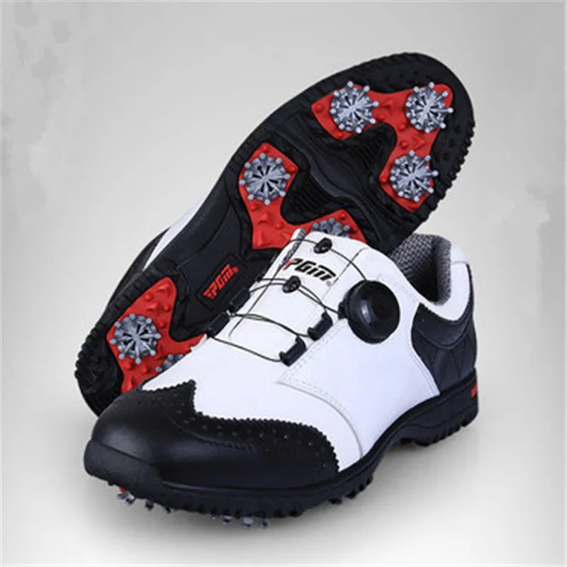 PGM Men Breathable Genuine Leather Sneakers Outdoor Sports Mens Events Nail Shoe Laces Waterproof Cowhide Rotation Golf Shoes
PGM Men Breathable Genuine Leather Sneakers Outdoor Sports Mens Events Nail Shoe Laces Waterproof Cowhide Rotation Golf Shoes