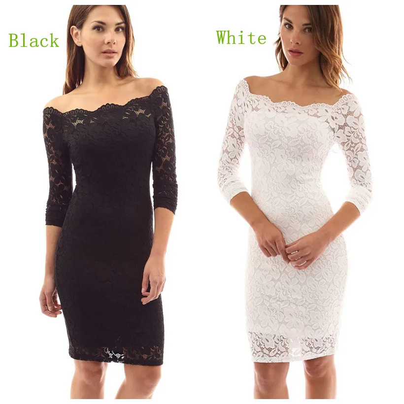 Women Lace Pencil Dress Elegant Off Shoulder Party Bodycon Midi Knee Length Dress New Year Party Club
Women Lace Pencil Dress Elegant Off Shoulder Party Bodycon Midi Knee Length Dress New Year Party Club
