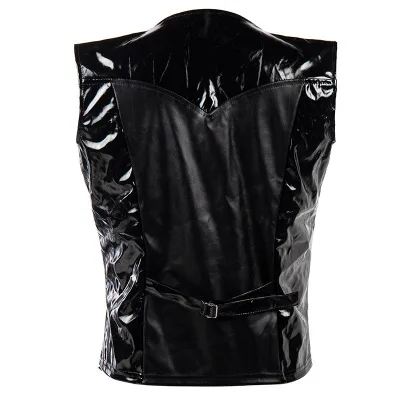 Black Suit Vest Men Casual Solid Color Slim Fit V Neck Male Punk Waistcoats Leather Vests
Black Suit Vest Men Casual Solid Color Slim Fit V Neck Male Punk Waistcoats Leather Vests