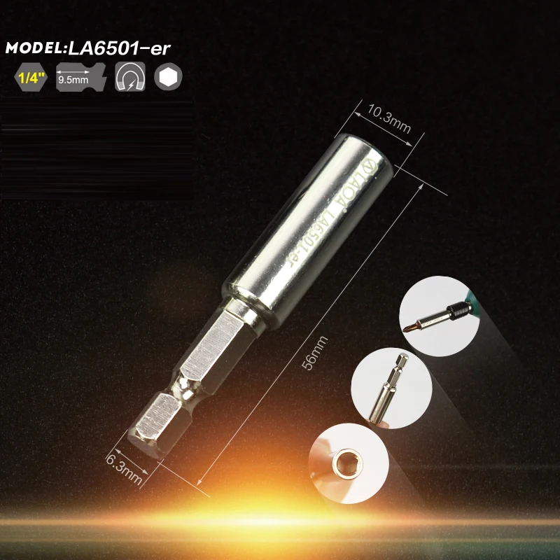 LAOA Screwdriver Extension rod 56mm Length 1/4 Electric Screwdriver extension rod 6.3mm joint
LAOA Screwdriver Extension rod 56mm Length 1/4 Electric Screwdriver extension rod 6.3mm joint